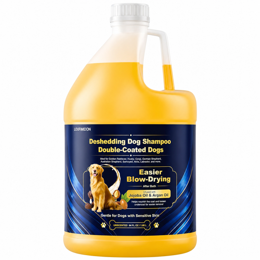 64 Fl Oz Deshedding Dog Shampoo for Double Coat Dogs Unscented,Sensitive Skin Friendly, Easier Blow-Drying Gentle Shed Control Shampoo for Undercoat Care